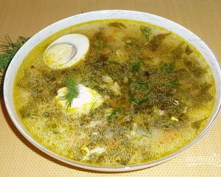 Щи из консервированного щавеля