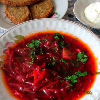 Щи из красной капусты