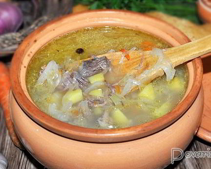 Щи из квашеной капусты в духовке