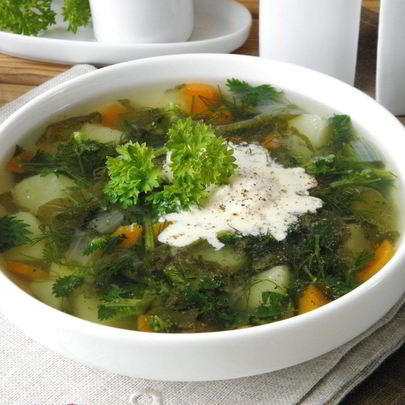 Щи из щавеля и крапивы