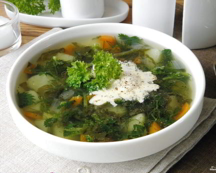 Щи из щавеля и крапивы