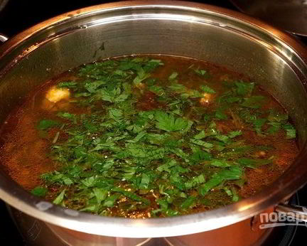 Щи из щавеля со свининой