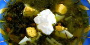 щи из шпината