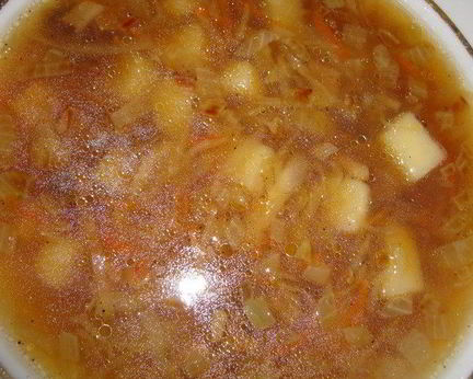 Щи кислые грибные