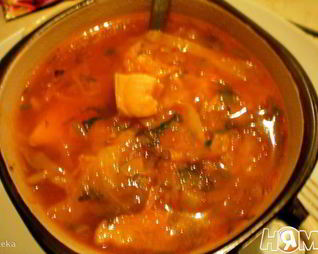 Щи с говядиной и грибами