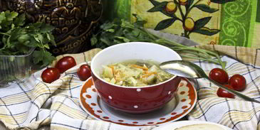 щи с курицей и грибами