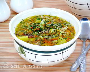 Щи с рыбными консервами