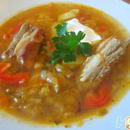 Рецепт Щей со свиными ребрами и яблоком