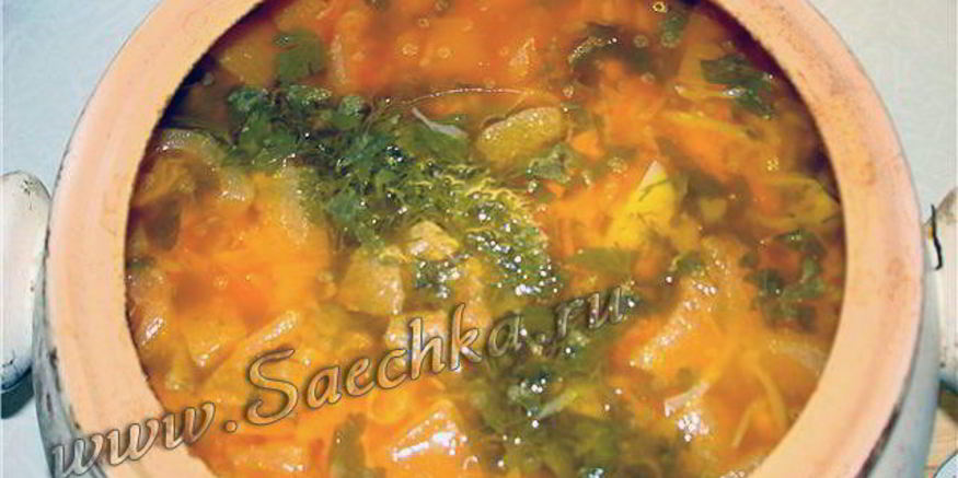 Рецепт щей в горшочке