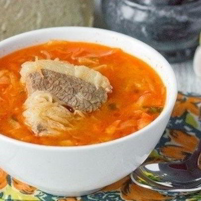 Свежие щи с говядиной