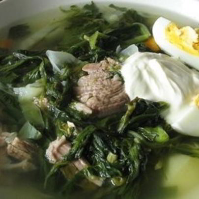 Зеленые щи из щавеля