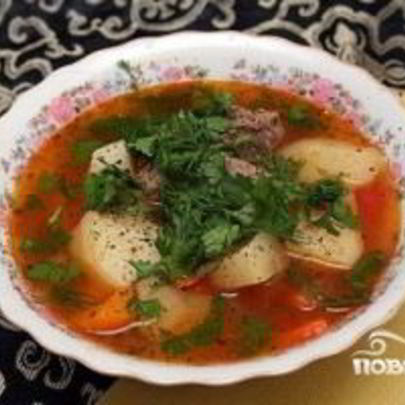 Шурпа из баранины по-узбекски