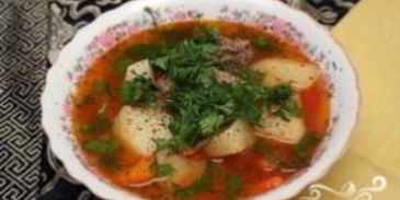 шурпа из баранины по-узбекски