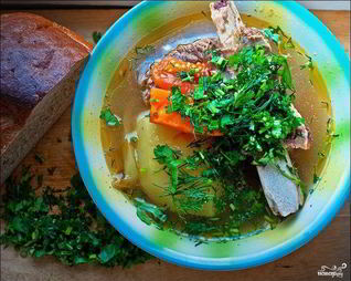 Шурпа из говядины на костре