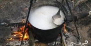 шурпа из говядины на костре