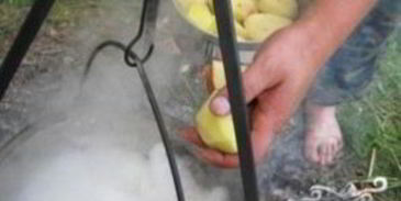 шурпа из говядины на костре