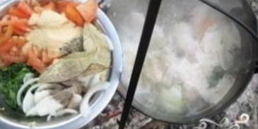 шурпа из утки на костре
