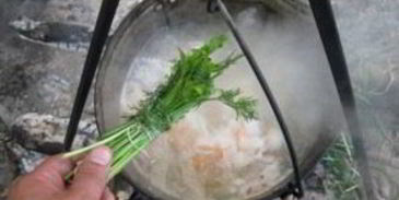 шурпа из утки на костре