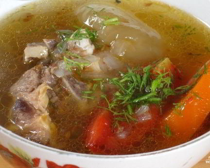 Шурпа по-узбекски из баранины