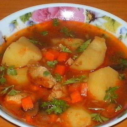 Шурпа со свининой