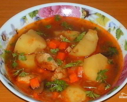 Шурпа со свининой