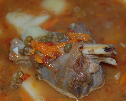 Шурпа узбекская с бараниной и машем