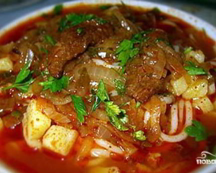 Шурпа жареная