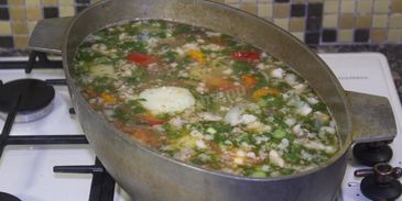 суп шурпа из говядины в казане