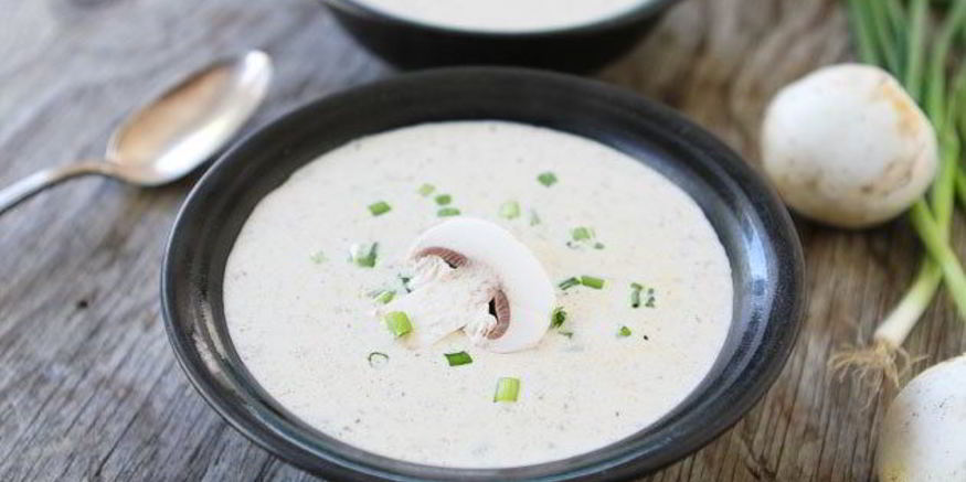 Рецепт сливочного крема-супа из шампиньонов с гренками