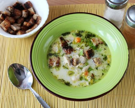 Сливочный суп с курицей