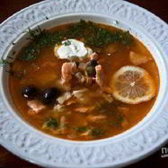 Рецепт Простой рыбной солянки