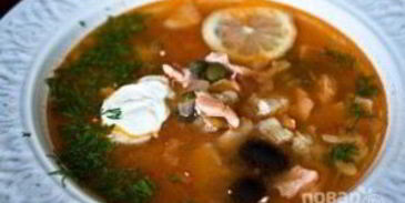 простая рыбная солянка