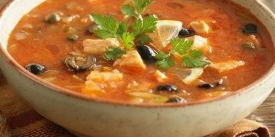 Рецепт рыбной солянки с семгой