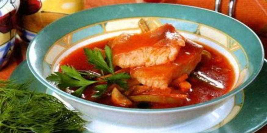Рецепт рыбной солянки с шампиньонами