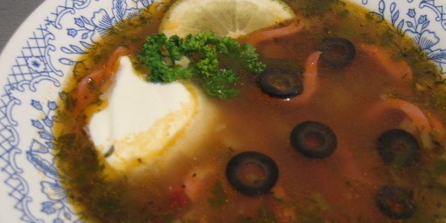 Рецепт солянки с сосиской и картошкой