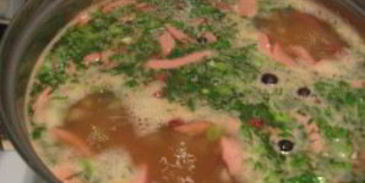 солянка с сосиской и картошкой