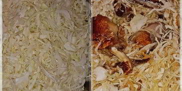 утка с капустой