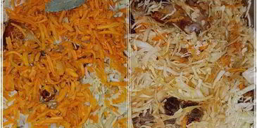 утка с капустой