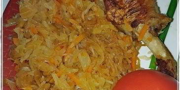 утка с капустой