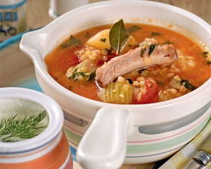 Суп из баранины с чечевицей