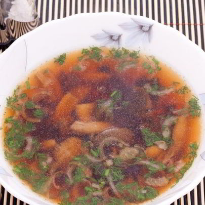 Суп из консервированных грибов