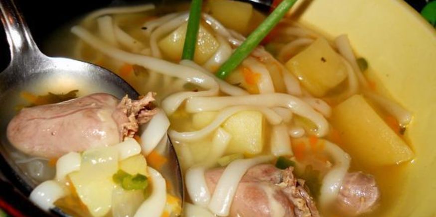Рецепт супа из куриных потрошков с лапшой