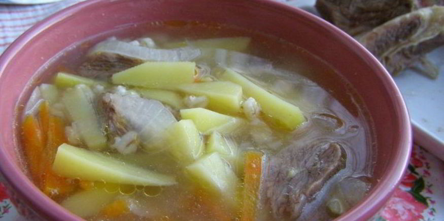 Рецепт супа из перловки с мясом