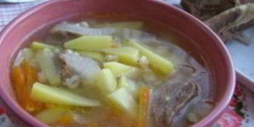 суп из перловки с мясом