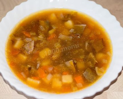 Суп из сухих белых грибов