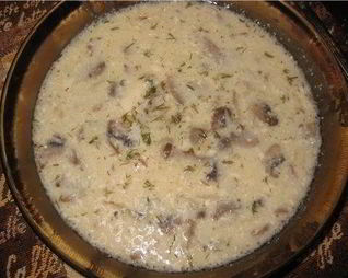 Суп из сушеных грибов с плавленым сыром