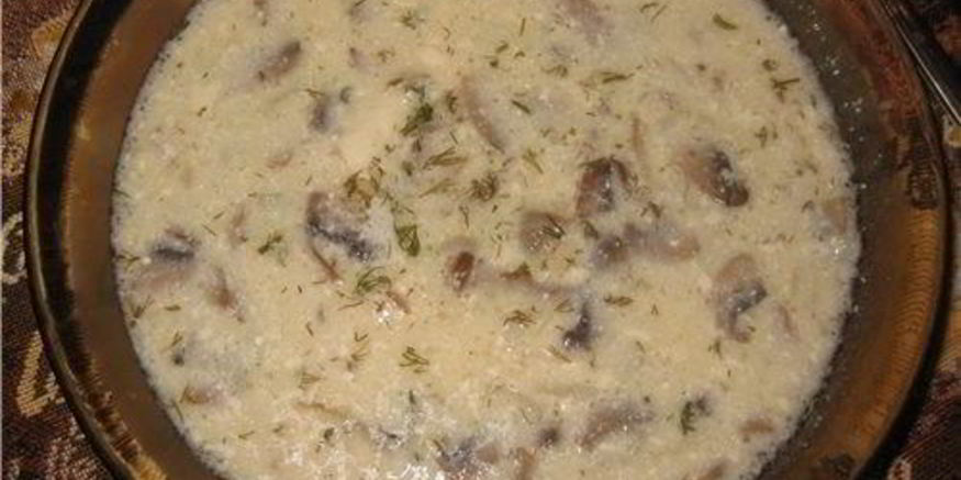 Рецепт супа из сушеных грибов с плавленым сыром