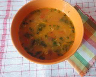 Суп из темной фасоли