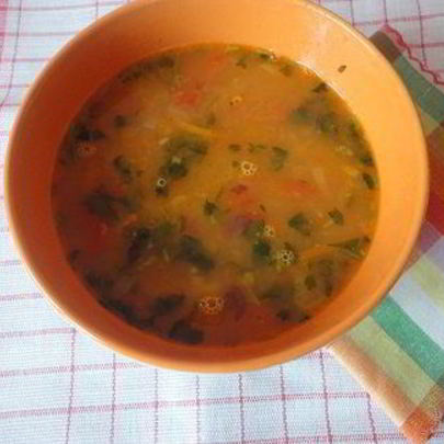 Суп из темной фасоли