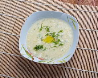 Суп из яиц и пармезана